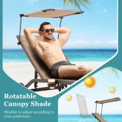 Tangkula Outdoor Chaise Lounge Chair with Adjustable Canopy & Wheels -Tangkula Shop GUEST 7f4e965b e9b5 4ee2 8e08 21d9eb11d1c0