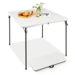 Tangkula Folding Camping Table Portable Picnic Table With All-Weather HDPE Tabletop Metal Frame & Carry Straps White/Gray 19 Tangkula Folding Camping Table Portable Picnic Table With All-Weather HDPE Tabletop Metal Frame & Carry Straps White/Gray -Tangkula Shop GUEST 7f5b97fd 23c3 4ccb a9b5 99a7b813abf5
