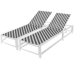 Tangkula 2-Piece Outdoor Chaise Lounge Set with Wheels & Adjustable Backrest -Tangkula Shop GUEST 7fa254b6 8382 49f4 ad3b aab8d8a95dad
