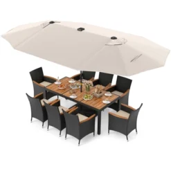 Tangkula 11-Piece Patio Dining Set with 15ft Double-Sided Umbrella & Base 14 Tangkula 11-Piece Patio Dining Set with 15ft Double-Sided Umbrella & Base -Tangkula Shop GUEST 7fdd141c 69e0 4caf bc94 e21416dbe9fc