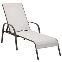 Tangkula Outdoor Chaise Lounge Chair Adjustable Reclining Bed With Backrest& Armrest -Tangkula Shop GUEST 8041741a 34be 4a4c 91d0 68854b4aa255