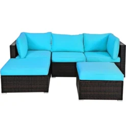 Tangkula 5-Piece Cushioned Rattan Patio Conversation Set with Versatile Ottomans 19 Tangkula 5-Piece Cushioned Rattan Patio Conversation Set with Versatile Ottomans -Tangkula Shop GUEST 80c2238e bdf2 4e4b 8201 0a33c3c5a1f5