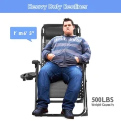 Tangkula Oversized Zero Gravity Lounge Chair Folding Recliner W/ Cup Holder & Pillow, Black 12 Tangkula Oversized Zero Gravity Lounge Chair Folding Recliner W/ Cup Holder & Pillow, Black -Tangkula Shop GUEST 8110c160 6e62 47b3 a9bf 6794438aa1fb