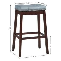 Tangkula Set Of 4 Saddle Bar Stools Backless Nailhead Counter Stool With Grey Cushions Coffee/White -Tangkula Shop GUEST 81b8363c 9b56 45ec 9a53 43caaad28d46