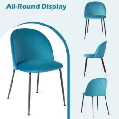 Tangkula Dining Chair Set Of 2 Upholstered Velvet Chair Set W/ Metal Base For Living Room 18 Tangkula Dining Chair Set Of 2 Upholstered Velvet Chair Set W/ Metal Base For Living Room -Tangkula Shop GUEST 83c1932c 42e4 4c32 ac84 2fa162583763