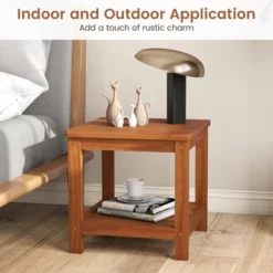 Tangkula 2-Tier Wood Adirondack Side Table with Storage Shelf 12 Tangkula 2-Tier Wood Adirondack Side Table with Storage Shelf -Tangkula Shop GUEST 83c66925 c017 4f57 ad02 f7f3e6e0516f