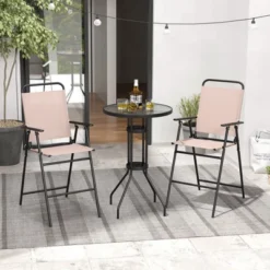 Tangkula 3PCS Bistro Set Folding Chairs Round Bar Table W/ 1.6" Umbrella Hole Yard Patio 10 Tangkula 3PCS Bistro Set Folding Chairs Round Bar Table W/ 1.6" Umbrella Hole Yard Patio -Tangkula Shop GUEST 83cd1122 ac5c 436b 8d7d d8b0308f231d