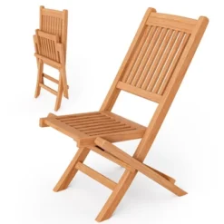 Tangkula Teak Wood Outdoor Chair Folding Portable Patio Chair W/ Slatted Seat & Back 11 Tangkula Teak Wood Outdoor Chair Folding Portable Patio Chair W/ Slatted Seat & Back -Tangkula Shop GUEST 843b0c60 6125 4354 8e07 021c1a8c6606 1