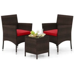 Tangkula 3 PCS Outdoor Conversation Set W/ Cushioned Seat & Tempered Glass Tabletop 23 Tangkula 3 PCS Outdoor Conversation Set W/ Cushioned Seat & Tempered Glass Tabletop -Tangkula Shop GUEST 8450a40c 655c 4eba ad3b aad8bbb0377a