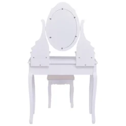 Tangkula Oval Vanity Mirror Dressing Table Beauty Dresser Cosmetics Organizer W/ Cushioned Bench 17 Tangkula Oval Vanity Mirror Dressing Table Beauty Dresser Cosmetics Organizer W/ Cushioned Bench -Tangkula Shop GUEST 847da802 3590 48b2 8dee e53bf81b54e2