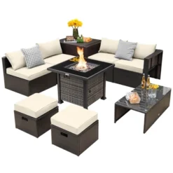 Tangkula 9-Piece Patio Furniture Set with 50,000 BTU Propane Fire Pit 9 Tangkula 9-Piece Patio Furniture Set with 50,000 BTU Propane Fire Pit -Tangkula Shop GUEST 853c8158 ff2a 42e0 8000 50487f59aa67
