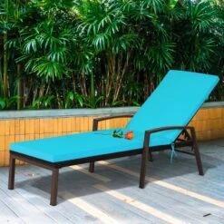 Tangkula 2PCS Patio Rattan Wicker Lounge Chair Back Adjustable Recliner Chaise W/Turquoise Cushion 9 Tangkula 2PCS Patio Rattan Wicker Lounge Chair Back Adjustable Recliner Chaise W/Turquoise Cushion -Tangkula Shop GUEST 85459dff 4adb 4c41 856f 9ea4f41508b1