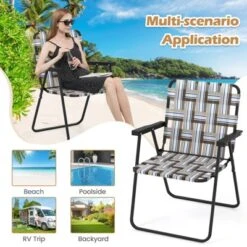 Tangkula Set of 4 Folding Webbed Lawn Chairs with Heavy-Duty Metal Frame 11 Tangkula Set of 4 Folding Webbed Lawn Chairs with Heavy-Duty Metal Frame -Tangkula Shop GUEST 85cf6e9b 6fae 4d34 9669 75991b4f8bf3