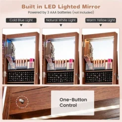 Tangkula 64" Jewelry Organizer Lockable Jewelry Cabinet Armoire W/ Mirror & LED Lights 15 Tangkula 64" Jewelry Organizer Lockable Jewelry Cabinet Armoire W/ Mirror & LED Lights -Tangkula Shop GUEST 8616a95b 1197 45b1 80f0 358adabbb782