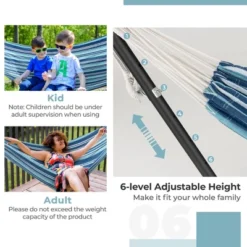 Tangkula Portable Indoor Outdoor 2-Person Double Hammock Set W/ Stand And Carrying Cases 18 Tangkula Portable Indoor Outdoor 2-Person Double Hammock Set W/ Stand And Carrying Cases -Tangkula Shop GUEST 86756eda 61d5 4680 9718 99f39811c999