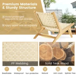 Tangkula Teak Wood Patio Accent Chair with Breathable Webbing Seat 14 Tangkula Teak Wood Patio Accent Chair with Breathable Webbing Seat -Tangkula Shop GUEST 86983c16 7568 478d a101 7c2cb7fba507