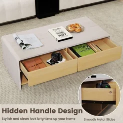 Tangkula Home Coffee Table W/ 2 Drawers & 2 Storage Shelf Rectangle Table Cocktail Table 17 Tangkula Home Coffee Table W/ 2 Drawers & 2 Storage Shelf Rectangle Table Cocktail Table -Tangkula Shop GUEST 875745b5 db1e 479c b9ae 3f91e1ee25d7