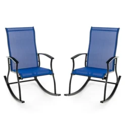 Tangkula Set of 4 Outdoor Rocking Chairs with Breathable Fabric -Tangkula Shop GUEST 87ae51ba d054 4563 bc30 ed4e13045e67