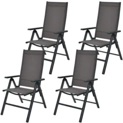 Tangkula 4 Pack Folding Patio Dining Chairs, 7-Position Adjustable Reclining Gray 10 Tangkula 4 Pack Folding Patio Dining Chairs, 7-Position Adjustable Reclining Gray -Tangkula Shop GUEST 8826572a ef2a 411d 9b36 1d7733ceb597