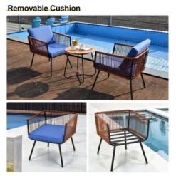 Tangkula 3 Pieces Outdoor Conversation Set with Blue Padded Cushions 11 Tangkula 3 Pieces Outdoor Conversation Set with Blue Padded Cushions -Tangkula Shop GUEST 883a92e2 ac43 41d2 99ac 5c76d60e76e5