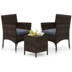 Tangkula 3 PCS Outdoor Conversation Set W/ Cushioned Seat & Tempered Glass Tabletop 22 Tangkula 3 PCS Outdoor Conversation Set W/ Cushioned Seat & Tempered Glass Tabletop -Tangkula Shop GUEST 888ec52e 66f5 4d56 a3a0 622321a53c03