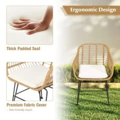 Tangkula 3 Pieces Patio Furniture Set W/Tempered Glass Coffee Table Set For Garden And Backyard White/Red/Turquoise/Grey/Black Cushions 18 Tangkula 3 Pieces Patio Furniture Set W/Tempered Glass Coffee Table Set For Garden And Backyard White/Red/Turquoise/Grey/Black Cushions -Tangkula Shop GUEST 890daf0d a2ab 4dc2 9923 3488b05644b1