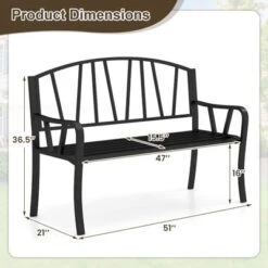 Tangkula 51" Metal Garden Bench - Heavy Duty Outdoor Patio Loveseat 16 Tangkula 51" Metal Garden Bench - Heavy Duty Outdoor Patio Loveseat -Tangkula Shop GUEST 8a7aa8af 46ae 419e 8b49 c18859756f78