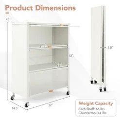 Tangkula 4-Tier Kitchen Bakers Rack Microwave Stand W/ Flip Doors Universal Wheels White 17 Tangkula 4-Tier Kitchen Bakers Rack Microwave Stand W/ Flip Doors Universal Wheels White -Tangkula Shop GUEST 8ac21567 0a5a 4c5b b916 ee26d8f53022