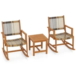 Tangkula 3 Pieces Rocking Bistro Set PE Rattan Front Porch Chairs W/ Coffee Table 18 Tangkula 3 Pieces Rocking Bistro Set PE Rattan Front Porch Chairs W/ Coffee Table -Tangkula Shop GUEST 8ad35134 9f56 4a4e aef6 de960d4639cc
