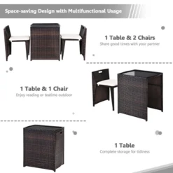 Tangkula 3 PCS Cushioned Wicker Patio Furniture Set Seat Sofa Outdoor No Assembly Brown -Tangkula Shop GUEST 8ae043be b5af 4296 a645 ca8ad8fa7a76