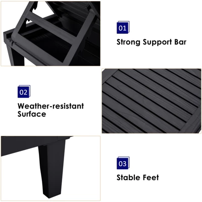 Tangkula 2PCS Patio Lounge Chair Chaise Recliner Adjustable Backrest Outdoor&Indoor Black/Brown 7 Tangkula 2PCS Patio Lounge Chair Chaise Recliner Adjustable Backrest Outdoor&Indoor Black/Brown - Image 7