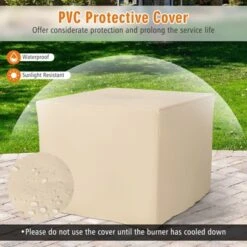 Tangkula 5-Piece Patio Furniture Set With 30 Inches Gas Fire Pit Table Outdoor PE Wicker Sectional Sofa Set With Cushions Red/Beige/Navy/Turquoise -Tangkula Shop GUEST 8cdb8ab3 40c1 42c9 b1bd 59af5ab0d0fa 1