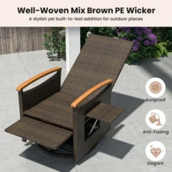 Tangkula 2-Piece Outdoor 360° Swivel Rattan Recliner Set with Side Table 13 Tangkula 2-Piece Outdoor 360° Swivel Rattan Recliner Set with Side Table -Tangkula Shop GUEST 8d622667 8d35 46b7 a383 04098d4b27f7