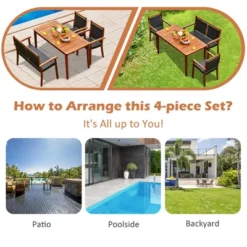 Tangkula 4-Piece Outdoor Acacia Wood & Rattan Dining Set with Umbrella Hole 14 Tangkula 4-Piece Outdoor Acacia Wood & Rattan Dining Set with Umbrella Hole -Tangkula Shop GUEST 8de2ca68 1bbc 45c6 afc9 86f07ff16e01