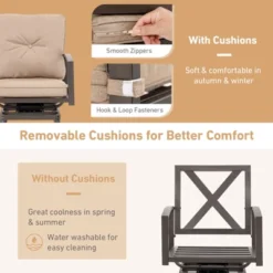 Tangkula Set Of 3 Swivel Bar Height Bistro Set Cushioned Table Stools Furniture Patio Outdoor -Tangkula Shop GUEST 8dee2b84 0378 4f45 91df 90a5675bb2b1