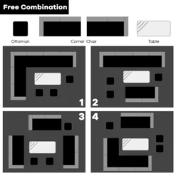 Tangkula Outdoor Wicker Coversation Set, 7 Piece, With Red/Turquoise/White/Black/Navy/Gray Cushions -Tangkula Shop GUEST 8e3145d3 7272 4a7c bb55 da532684fb2b