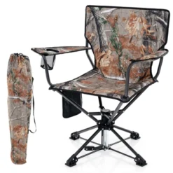 Tangkula 360° Swivel Hunting Seat Folding Swivel Blind Chair W/ Cup Holder & Storage Pocket Storage Bag Non-slip Foot Pads Outdoor Hunting Chair -Tangkula Shop GUEST 8f47eee7 d125 42bf 9ddd 78dbf822e176