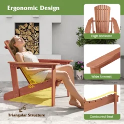 Tangkula Solid Wood Garden Chair W/ High Backrest Wide Armrests & Contoured Seat -Tangkula Shop GUEST 8f7578f7 b951 4c0f b372 aac43aea1084 1