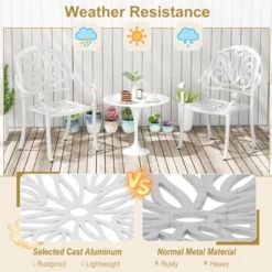 Tangkula Set Of 2 Cast Aluminum Patio Dining Chairs Stackable Outdoor Dining Chairs With Armrests Outdoor Bistro Chairs White 12 Tangkula Set Of 2 Cast Aluminum Patio Dining Chairs Stackable Outdoor Dining Chairs With Armrests Outdoor Bistro Chairs White -Tangkula Shop GUEST 8fe3c4cd e8b2 4a98 8d92 7725550bf818