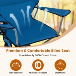 Tangkula 360° Swivel Hunting Seat Folding Swivel Blind Chair W/ Cup Holder & Storage Pocket Storage Bag Non-slip Foot Pads Outdoor Hunting Chair -Tangkula Shop GUEST 90146c00 067a 4f4e 8e53 0e9b6dd07a73