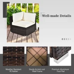 Tangkula 7PCS Patio Rattan Furniture Set 42" Fire Pit Table W/ Cover Cushioned -Tangkula Shop GUEST 91688e7a 50e4 4ef1 8381 a70f0382fa6a