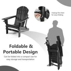 Tangkula 2PCS Adirondack Chair W/Ergonomic Design&Ottoman Outdoor Armchair HDPE Chair For Yard&Patio Black/Coffee/Grey/Turquoise/White -Tangkula Shop GUEST 91fb5b76 5786 4b88 955a 28de28ed8501
