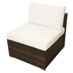 Tangkula 5-Piece Outdoor Rattan Wicker Sofa Set Lounge Chair With White Cushions 14 Tangkula 5-Piece Outdoor Rattan Wicker Sofa Set Lounge Chair With White Cushions -Tangkula Shop GUEST 924da436 f35b 4fd1 bffc 7ab621458956