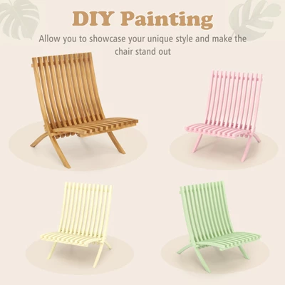 Tangkula Folding Teak Wood Outdoor Lounge Chair with Slatted Seat 7 Tangkula Folding Teak Wood Outdoor Lounge Chair with Slatted Seat - Image 7