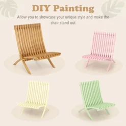 Tangkula 2 PCS Folding Patio Chair Teak Wood Outdoor Lounge Chair W/ Slatted Seat & Backrest -Tangkula Shop GUEST 9354b74e 866e 4a99 8204 a1d414d17344