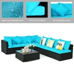 Tangkula 7-Piece Patio PE Rattan Sectional Sofa Furniture Set Wicker Sofa Conversation Set -Tangkula Shop GUEST 93d61176 fb50 4cc7 ad22 aec66ada4229