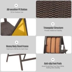 Tangkula 2 PCS Folding Rattan Patio Chairs - Outdoor Wicker Dining 15 Tangkula 2 PCS Folding Rattan Patio Chairs - Outdoor Wicker Dining -Tangkula Shop GUEST 940da039 6afe 42f8 85d9 685a2477f8cf