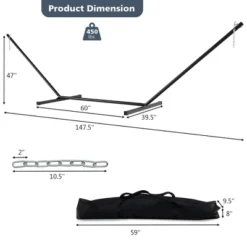 Tangkula 2-Person Heavy-Duty Hammock Stand with Storage Bag - 450 lbs Capacity -Tangkula Shop GUEST 9414beb9 cf4a 41d9 a776 05a40a28a702