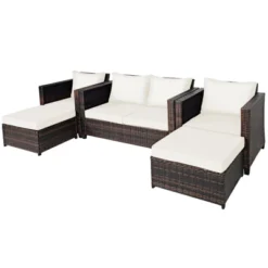 Tangkula 5-Piece Outdoor Wicker Conversation Set with Removable Cushions 13 Tangkula 5-Piece Outdoor Wicker Conversation Set with Removable Cushions -Tangkula Shop GUEST 94a89ffc 8a0c 42b8 9e88 a7316d23345d