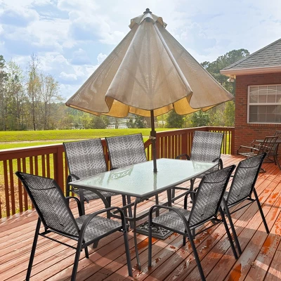 Tangkula 12PCS Outdoor PE Wicker Stacking Dining Chairs Patio Arm Chairs 3 Tangkula 12PCS Outdoor PE Wicker Stacking Dining Chairs Patio Arm Chairs - Image 3